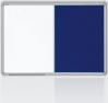 Kombinovaná tabule 60x90 filc modrý/magnet., rám ALU23